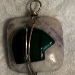 Vintage fetish , pack pendant genuine undyed stones